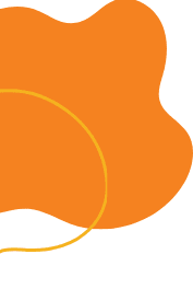 オレンジ色の雲が浮かんでいるイラスト