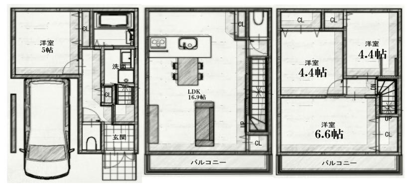 金田町六丁目　新築戸建の物件画像