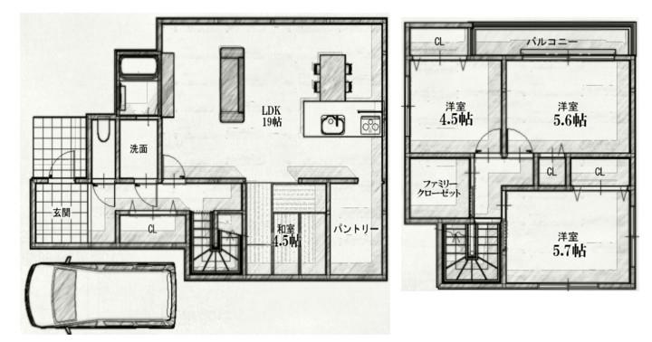 高槻市大冠3丁目　中古戸建の物件画像